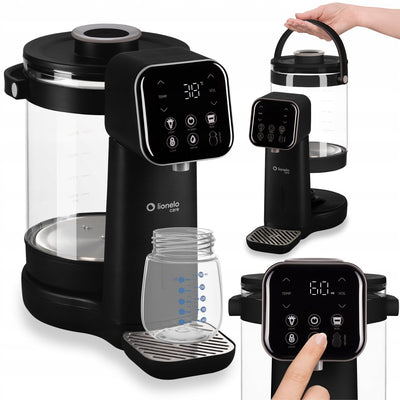 Lionelo Babypresto 2.0 Warmwasserbereiter, Heißwasserspender – Milchmaschine – UV-Sterilisation – Smart-Modus 100 °C – 40–100 °C einstellbar – 30–300 ml Dosierung – 3 l Tank – Nachtlicht – für Babynahrung