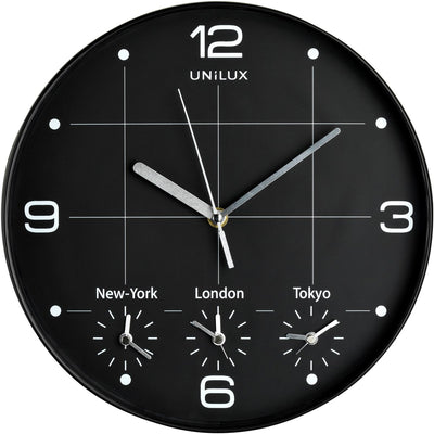 Unilux On Time Uhr – Metallic-Grauweiß
