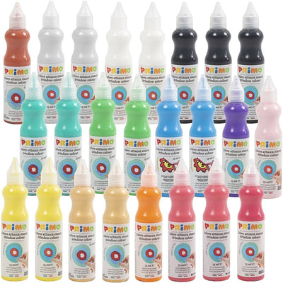 Primo Fensterfarbe, verschiedene Farben, 24x75 ml 1 Box