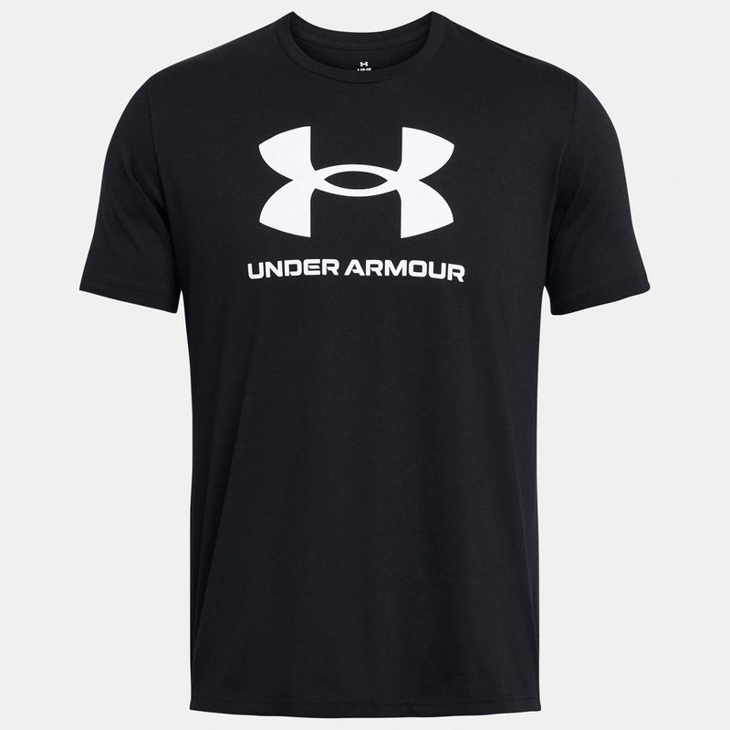 Under Armour UA Sportstyle Logo Update SS-BLK Herren-Sportshirt – Schwarz – Weiß