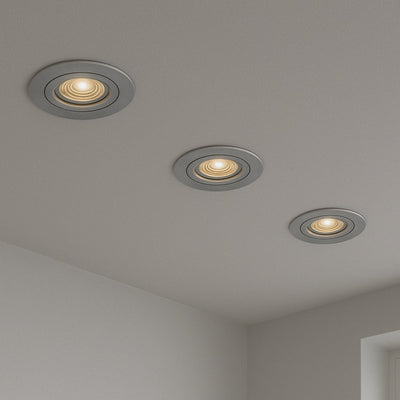 Calex smarte LED-Einbaustrahler – 3 Stück – vernetzbar – smarte Beleuchtung – dimmbar – warmweißes Licht – grau