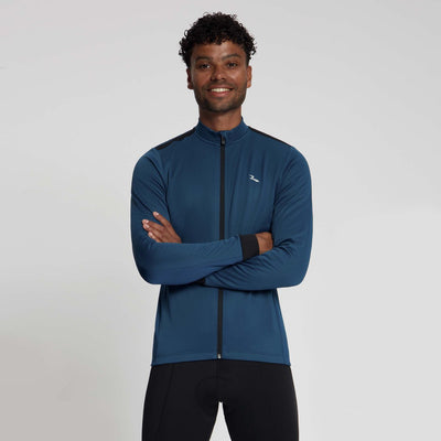 Rogelli Core Radtrikot Herren – lange Ärmel – dunkelblau – S