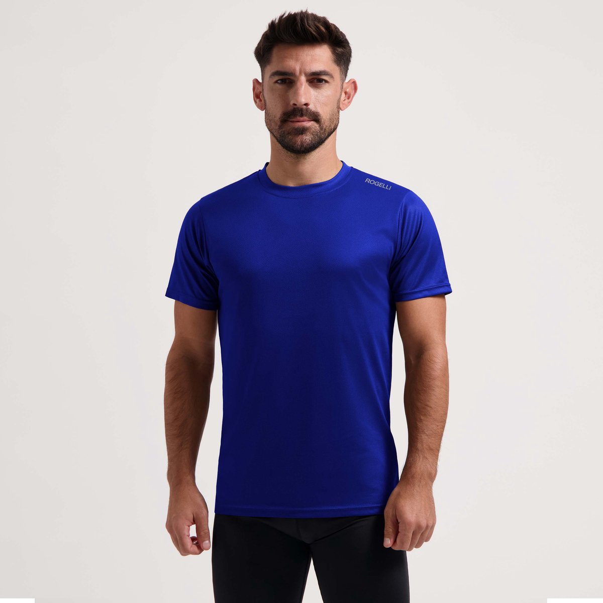 Rogelli Promo Laufshirt Herren – Kurzarm – Blau – L
