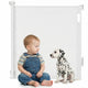 Treppenrollgitter Lionelo Thea bis 140 cm – ohne Schwelle – Doppelverriegelung – UV-beständig – Anzeige für Verriegelung – 3 Befestigungsclips – Schutzgitter für Kinder und Haustiere – für drinnen und draußen – EN 1930:2011