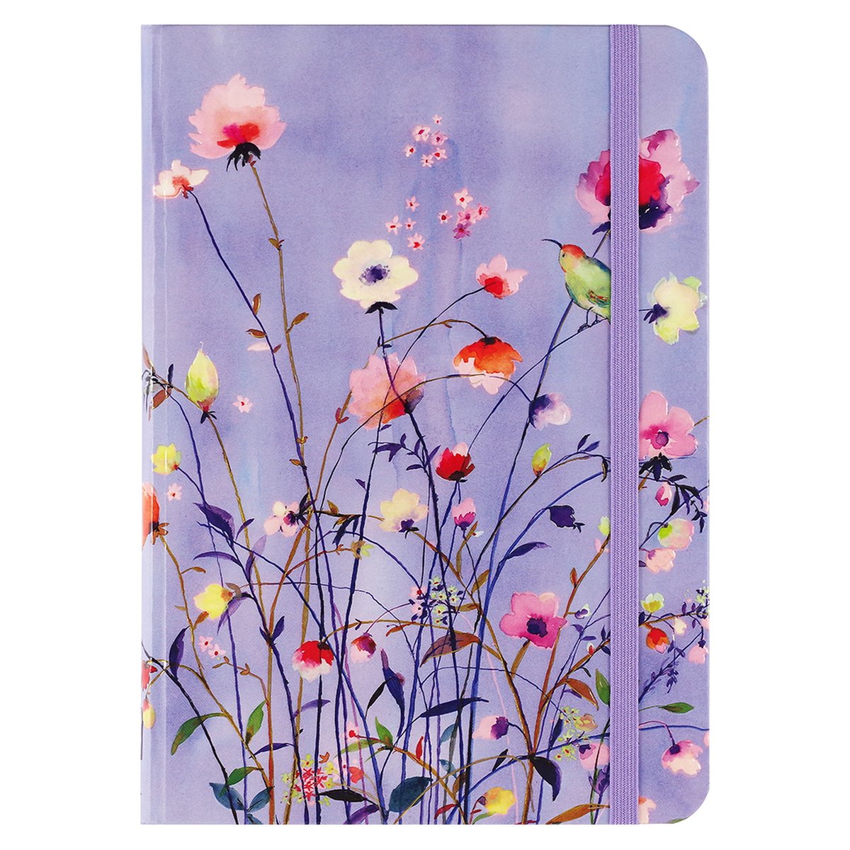 Peter Pauper kompaktes Notizbuch – Lavendel-Wildblumen – mit elastischem Verschluss – 13 x 18 cm
