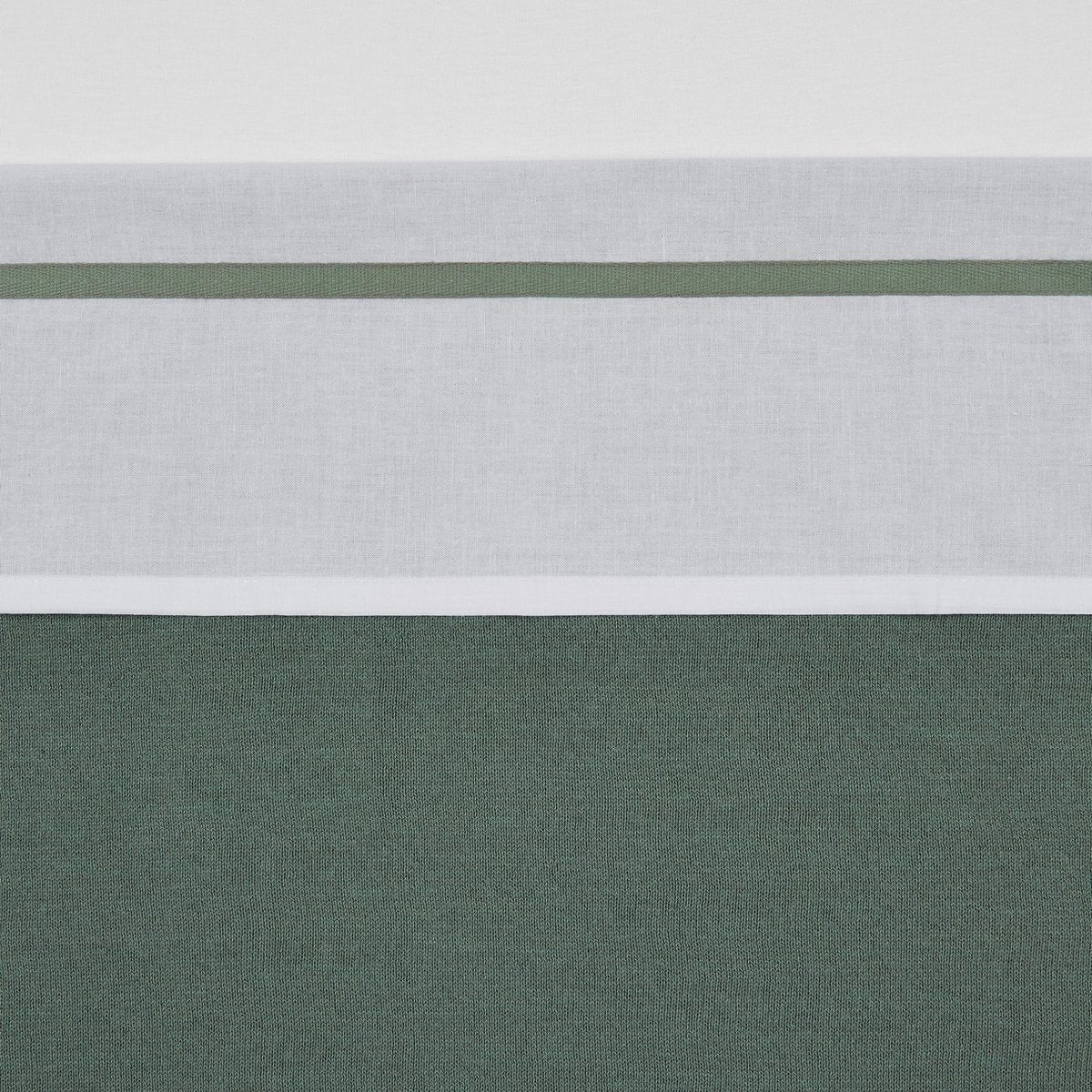 Meyco Babybettlaken mit Paspelierung – Waldgrün – 100 x 150 cm – 0,3 Tog