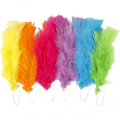 Creativ Company Federn, L: 11-17 cm, verschiedene Farben, 18 Kugeln 1 Box