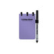 Correctbook A7 löschbares Notizbuch – Petunia Purple – Mix (Leerzeilen) – wiederverwendbares Notizbuch – inklusive Stiftwischtuch – Taschenformat