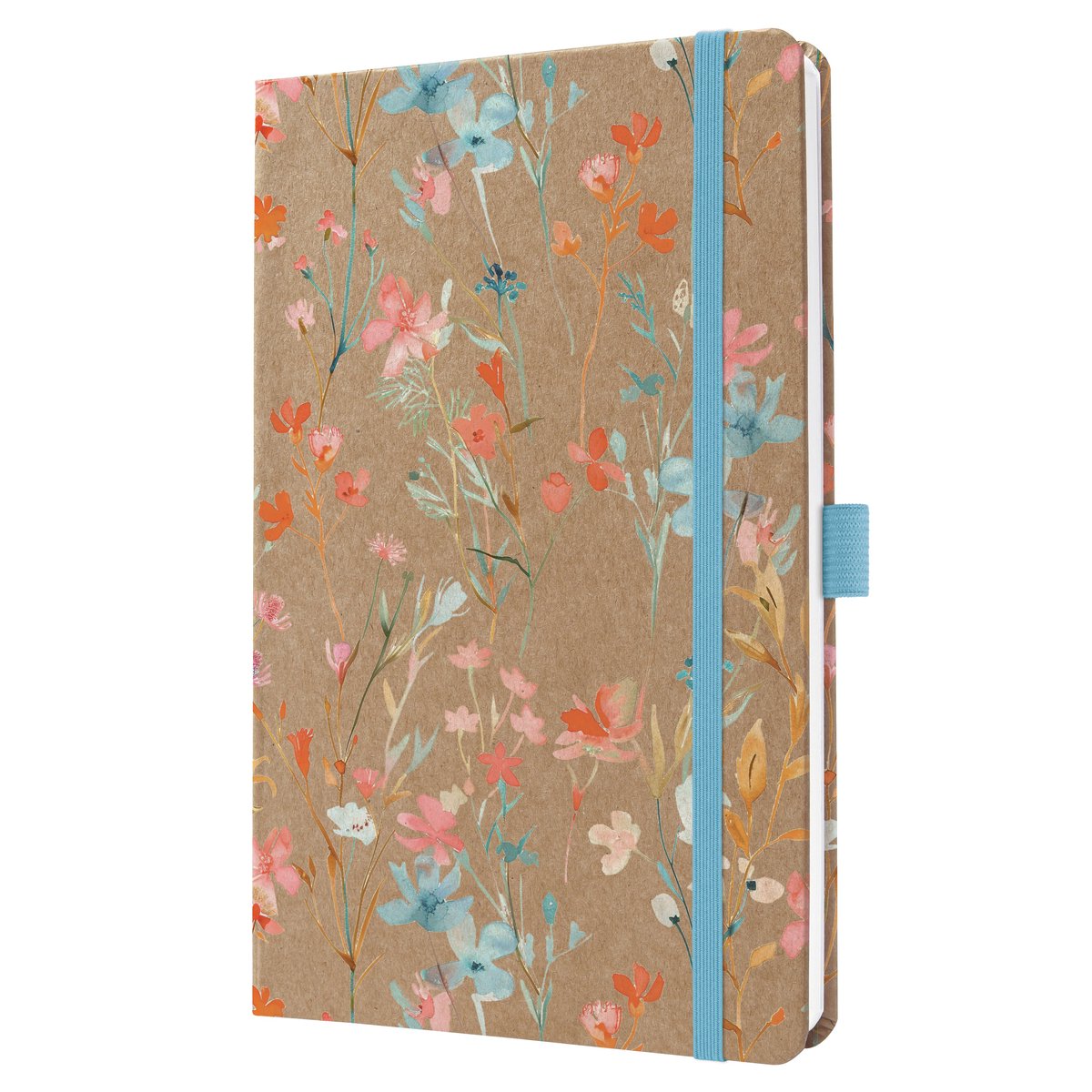 Sigel Wochenplaner Pure 2026 – Größe A5 – Blue Floral Serenity – Hardcover – si-j6807