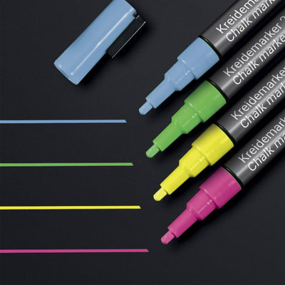 Sigel Kreidemarker – runde Spitze – 1–2 mm – 4 Farben sortiert – si-ba179