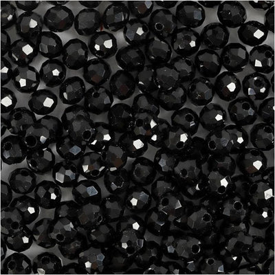 Creativ Company Facette Perlen Metallic Black, 100..