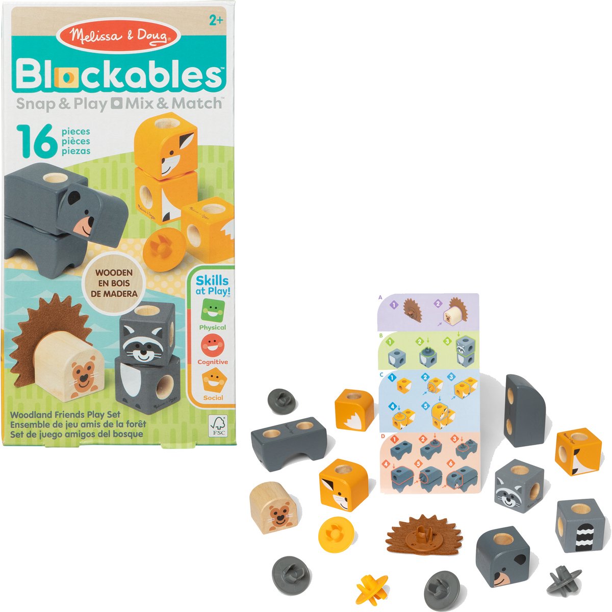 Melissa Doug Blockierbare Waldfreunde Spielset Set (16pc)