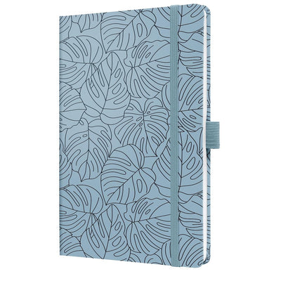 Sigel Notizbuch – Jolie – A5 – Hardcover – 174 Seiten – 80 Gramm – Linie – Blue Monstera – Si-JN353