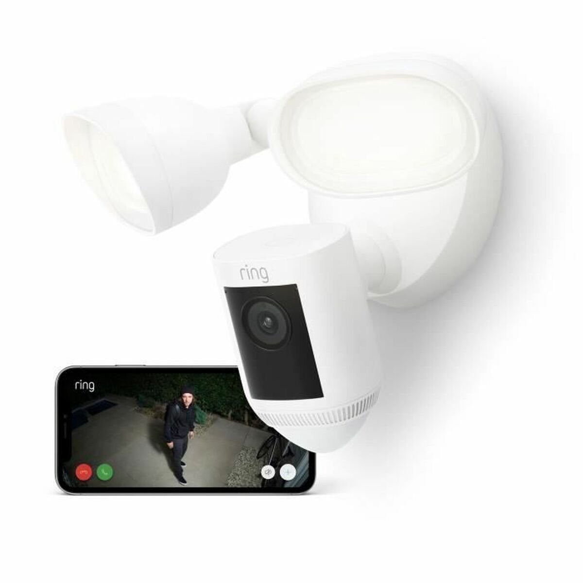 Ring Spotlight Cam Pro – Plug-in – 2K-Video – Weiß