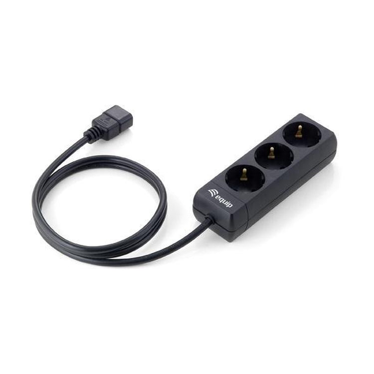 Ausrüstungsausrüstung 333280 3-Outlet-Streifen, 1,1 m, 3 Auslasstyp F, Schwarz, CE, 220 240 V.