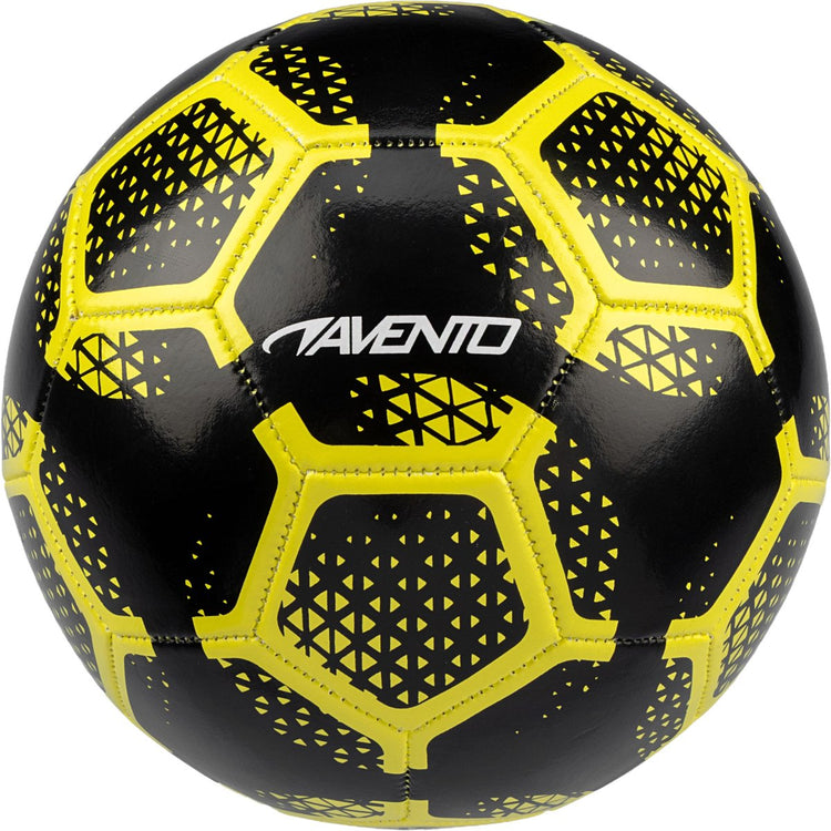 Avento Mini-Fußball - Power Strike - Schwarz Gelb - Größe 3 - ø ca. 19 cm
