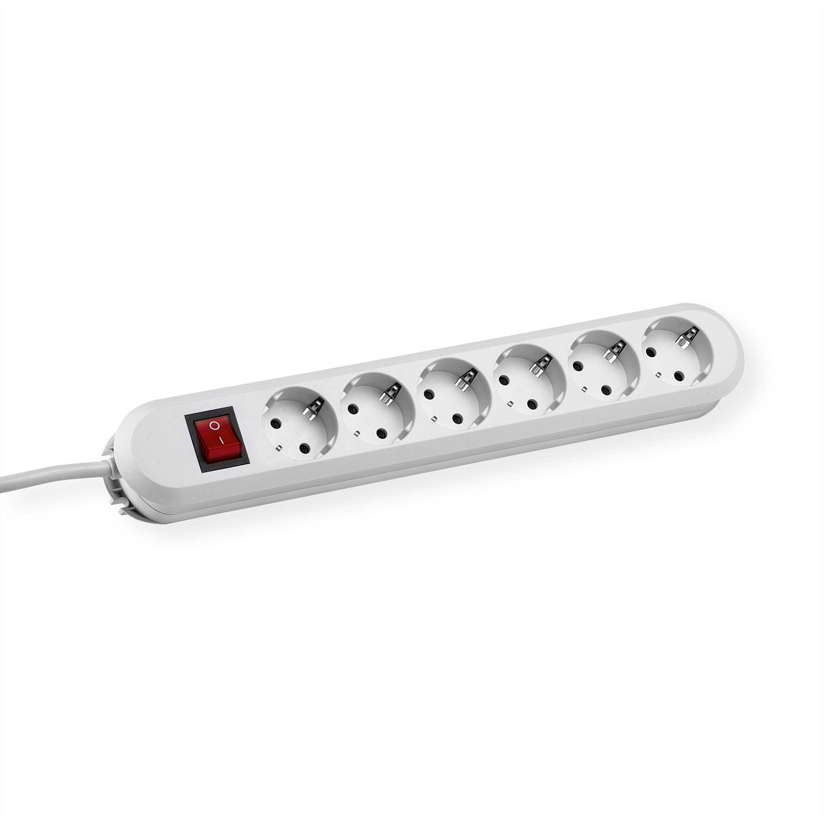 Bachmann smarte Steckdosenleiste 6x Schutzkontakt, mit Schalter, weiß, 5 m