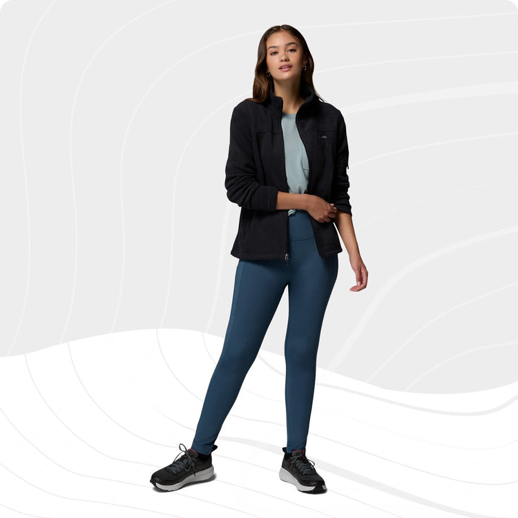 Columbia Fast Trek™ II Jacke Fleeceweste – Fleeceweste für Damen – Outdoorweste – Schwarz – Größe M
