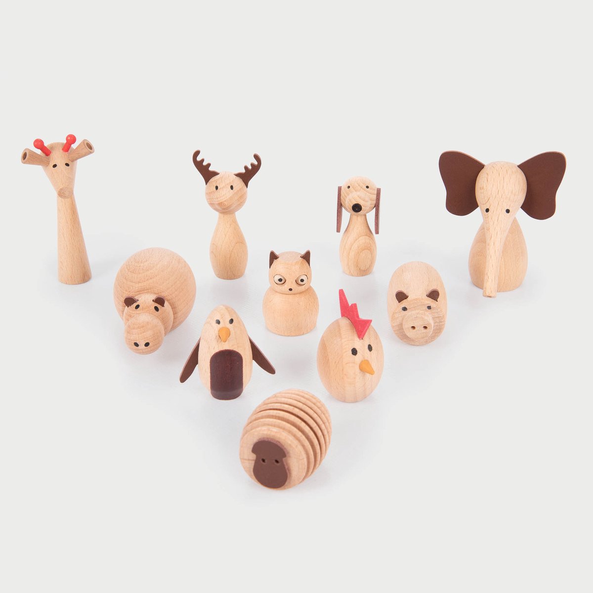 Tickit Tierfreunde aus Holz – 10 Stück