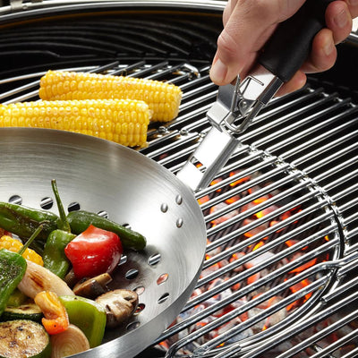 Gefu BBQ Wok – gelochter Grill-Wok – Grillpfanne aus Edelstahl – ø 30 cm