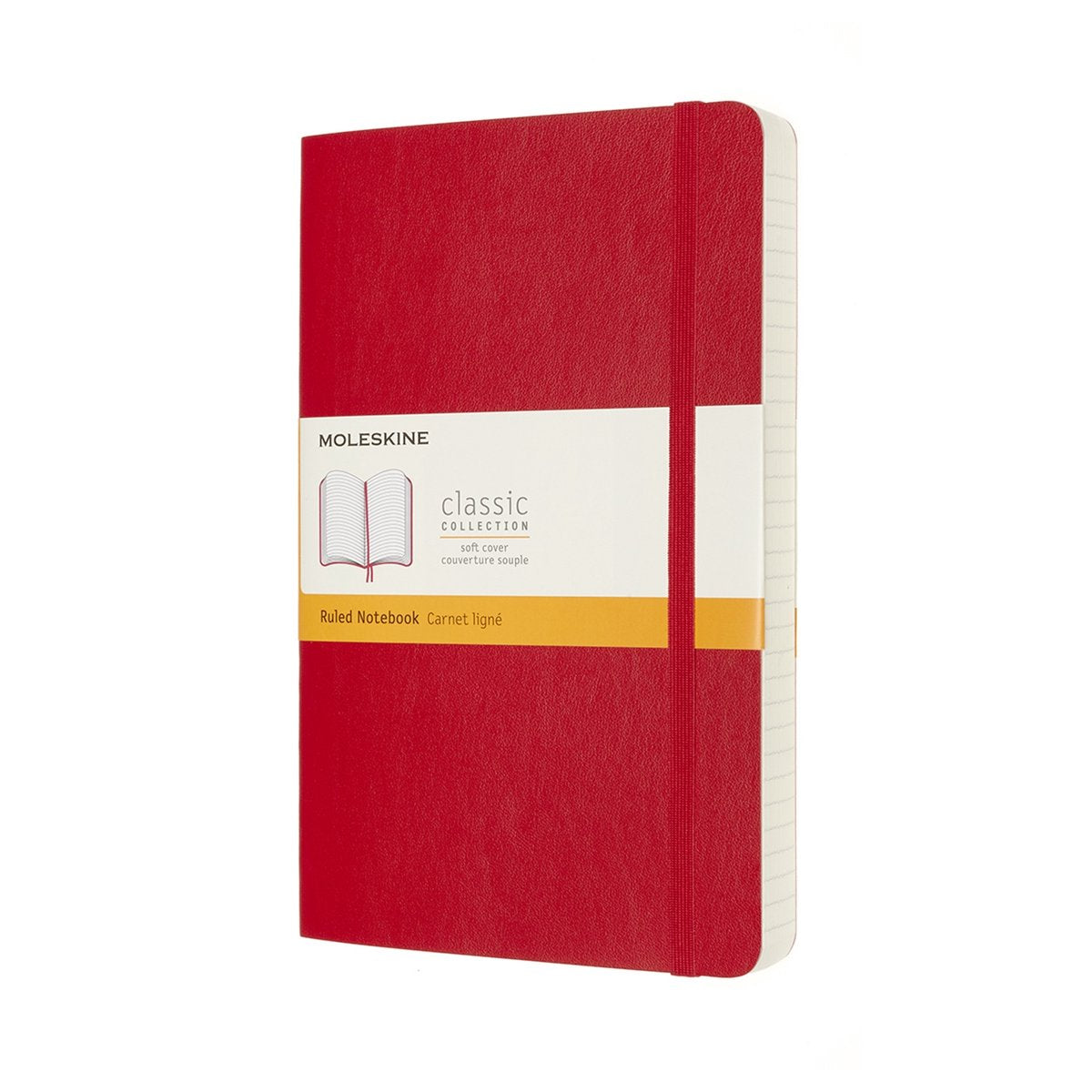 Klassisches Moleskine-Notizbuch – erweitert – groß – Softcover – liniert – rot