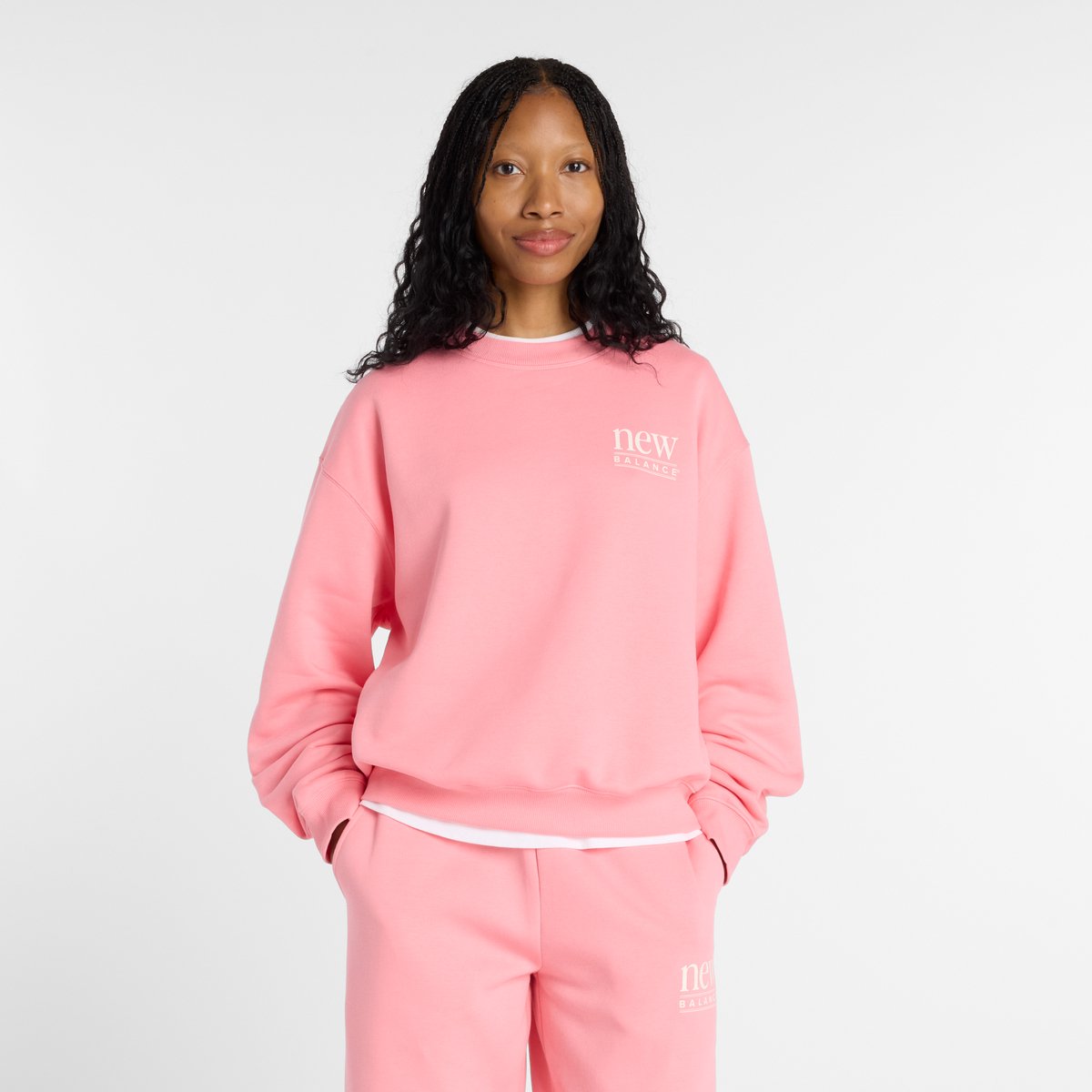 New Balance Reimagined Fleece Crew Damenpullover – Cortado