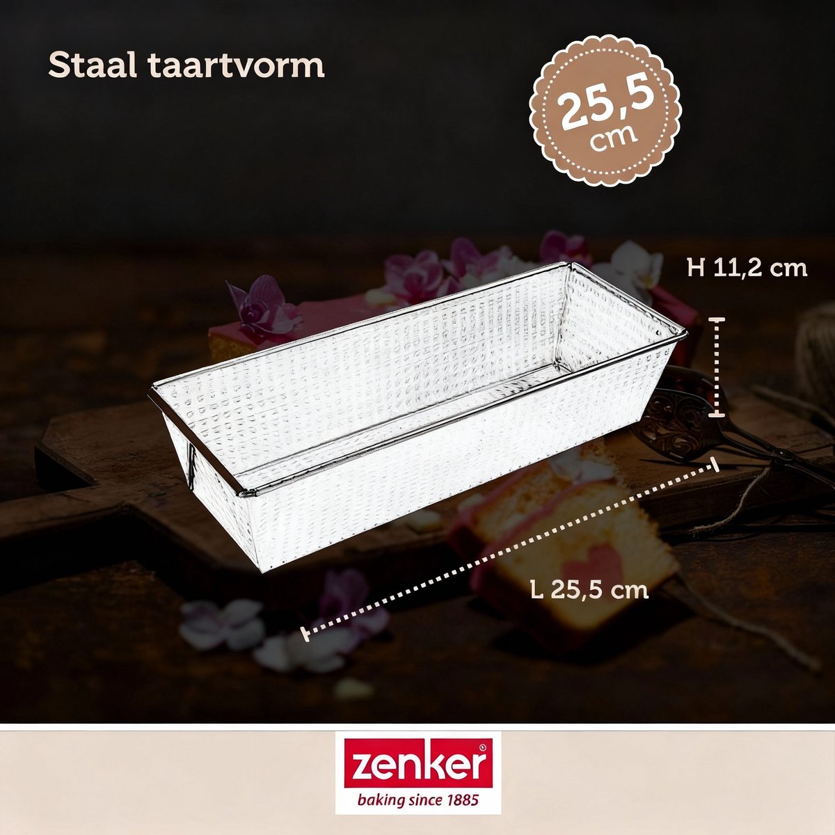 Zenker Kuchenform 25,5 cm Silber