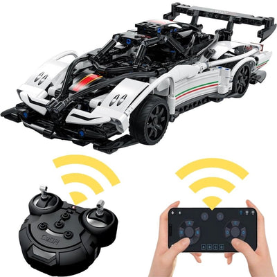 Cada Bricks Cadabricks C51054W Z-Wind RC Racer Bauset | Klassischer F1-Speed-Racing-Modellbau | technisches pädagogisches Konstruktionsspielzeug für Kinder und Erwachsene | Auto Champions Edition passend für Lego | Technikbausatz mit 457 Bausteinen
