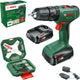 Imp Bosch Green Easyact 18V-40 | Akku-Schlagbohrschrauber | 2 x 2,0 Ah Akku + Schnellladegerät + Zubehör - 06039d8109