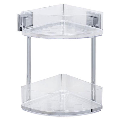 Wenko Dusch- und Badewannenregal 28 cm Edelstahl silber transparent