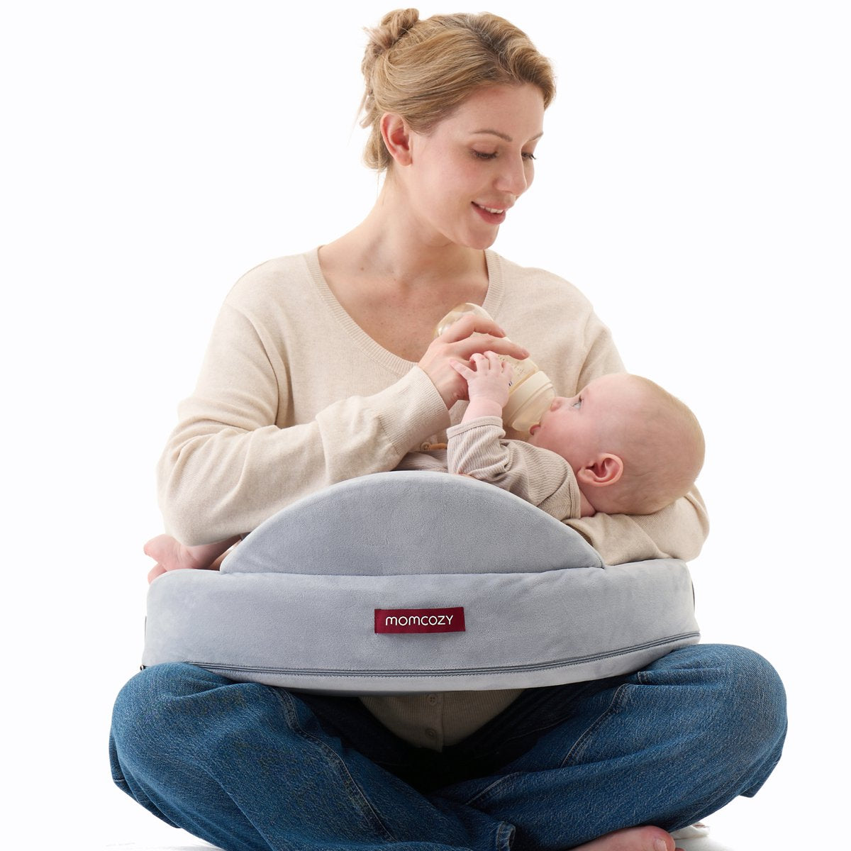 Momcozy – Stillkissen – erhöhter Rand – Memory-Schaum – verstellbarer Bund