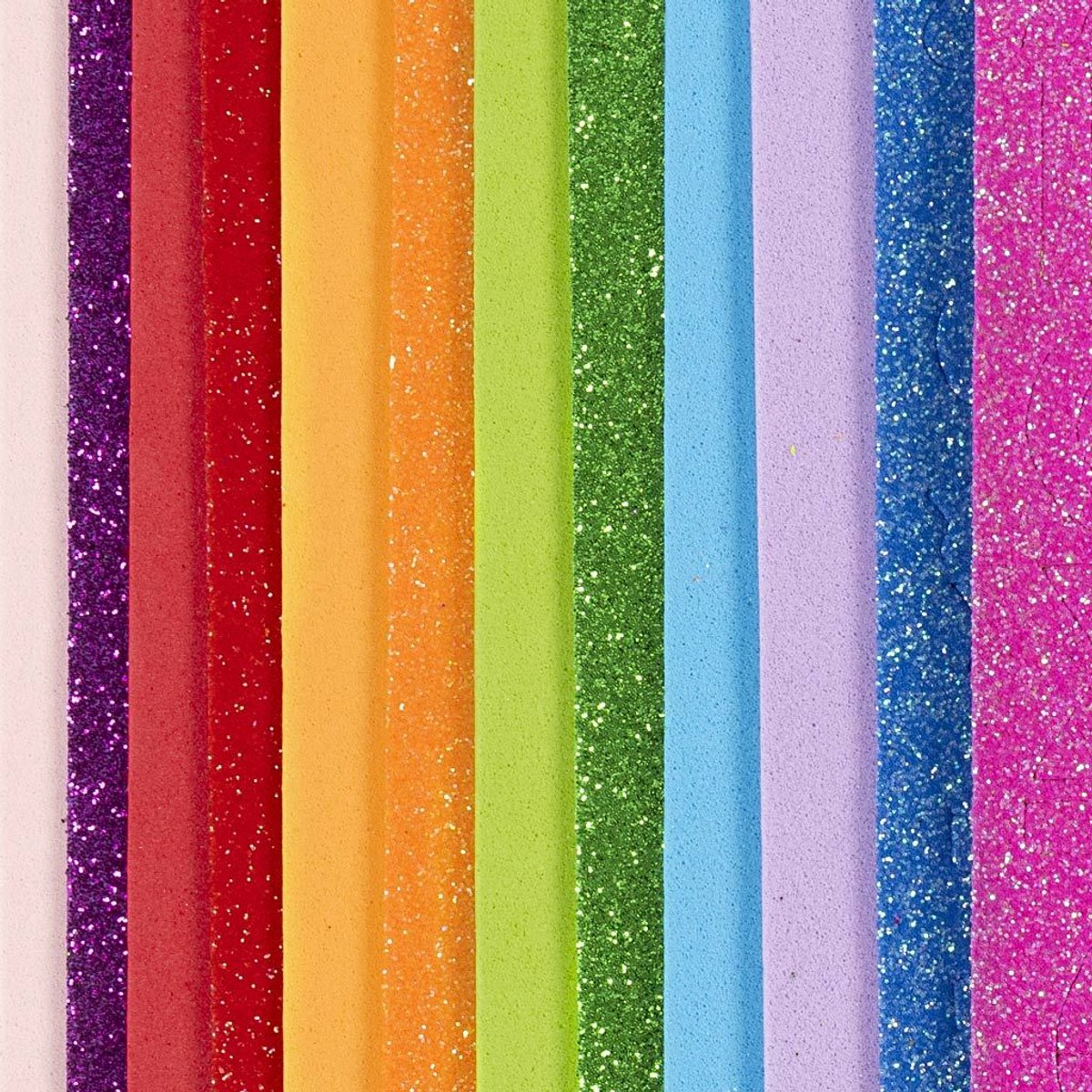 Creativ Company Schaumstoffplatten, Größe 14x25 cm, Stärke 2 mm, bunt, 12 Blatt 1 Karton