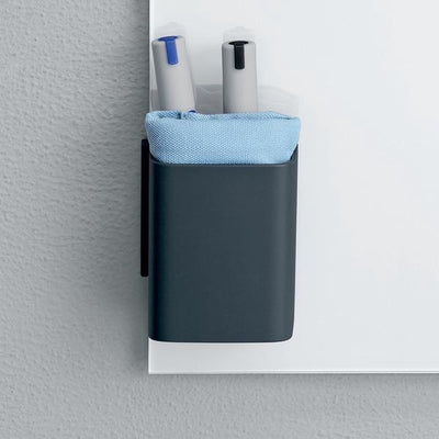 Sigel Stiftablage – für Glas-Magnettafel von 3 bis 5 mm – 75 x 94 x 51 mm – Anthrazit – Si-gl801