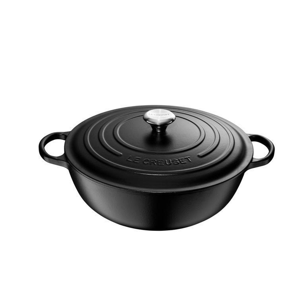 Le Creuset – Marmite aus Gusseisen in Mattschwarz, 32 cm, 7 l