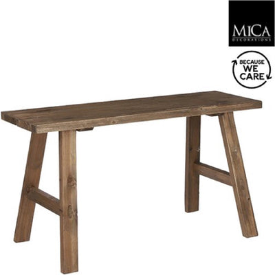 Mica Dekorationen Bold Holzbank – L80 x B37 x H44 cm – recyceltes Holz – Braun