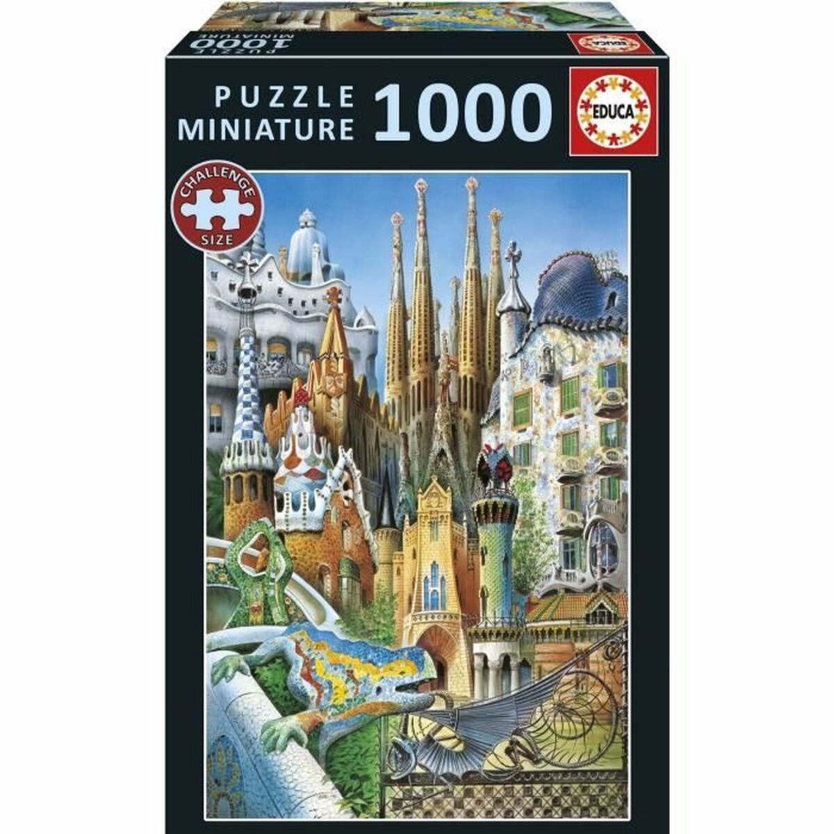 Educa-Puzzle Gaudí, Miniaturcollage 1000 Teile