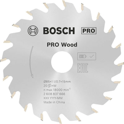 Bosch Zubehör 2608837666 Kreissägeblatt 85 x 15 mm Zähnezahl: 20 1 Stück