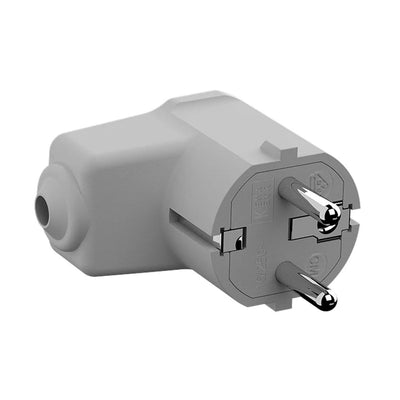 Bachmann 960.302 Winkelstecker mit Schutzleiter Polyamid 250 V grau-weiß (RAL 7035) IP20