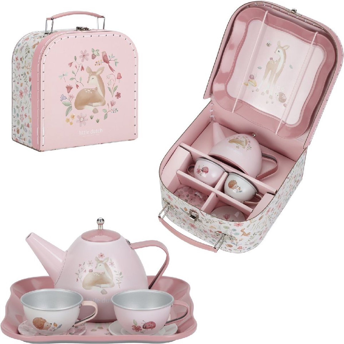 Little Dutch Fairy Garden Zinn Tee im Koffer