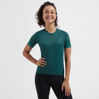 Rogelli Modesta Radtrikot Damen – Kurzarm – Radtrikot – Blaugrün – Größe L
