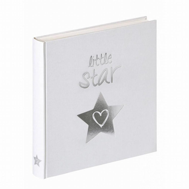 Walther uk-206 Little Star - Babyalbum - Größe 28x30,5 cm - weiß mit Silberfoliendruck
