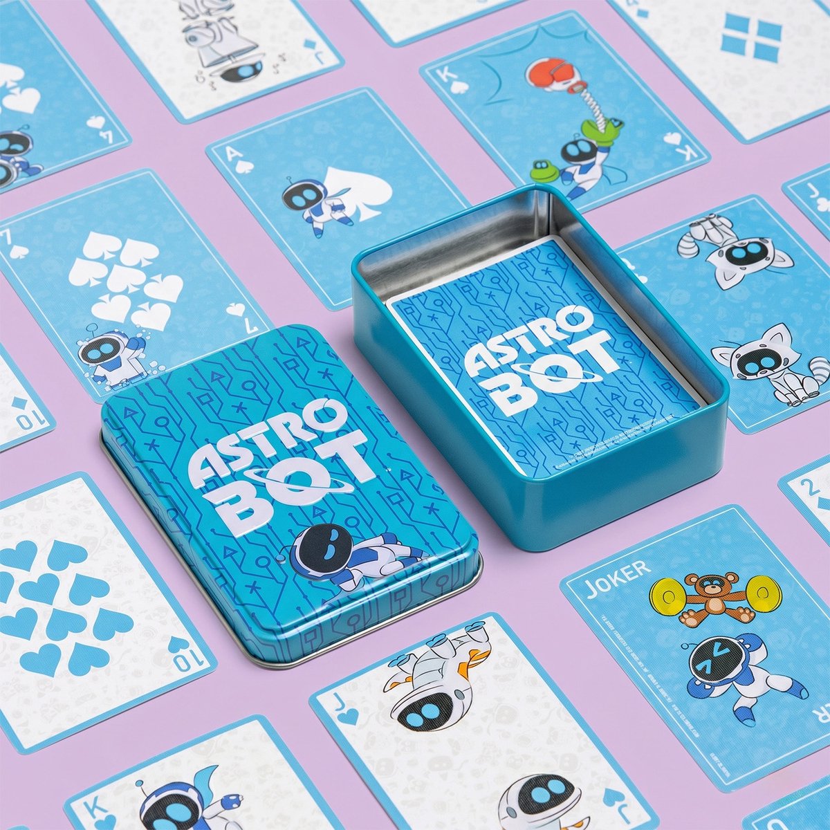 Paladone Astro Bot Kartenspiel in einer Dose
