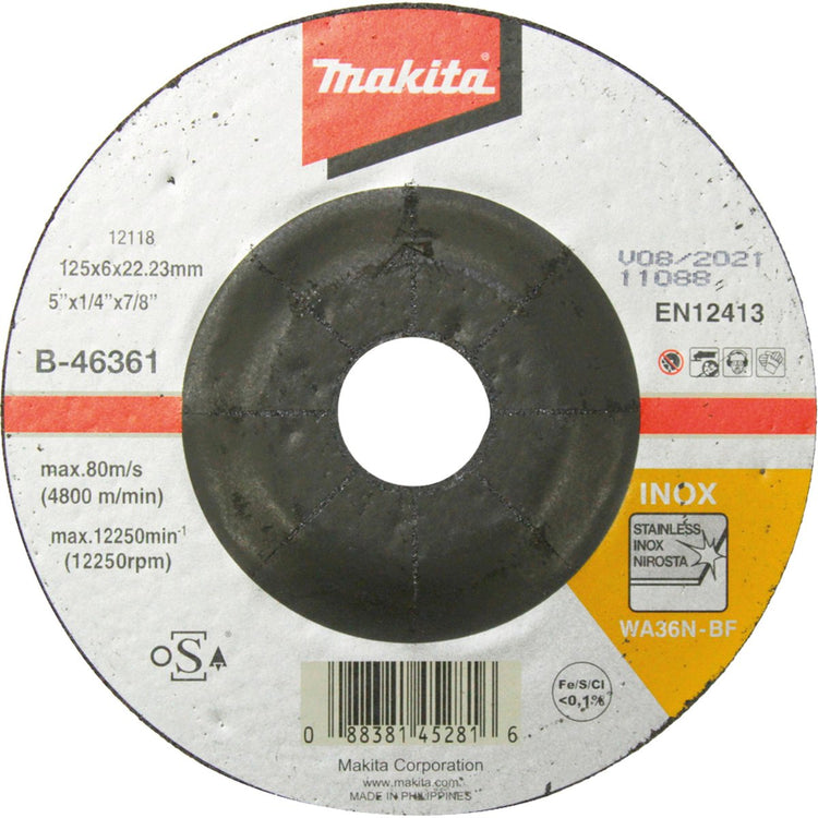 Makita Schleifscheibe 125 x 6 mm Edelstahl – B-46361