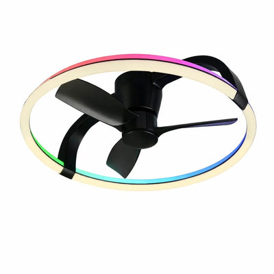 Rl live your light reality stockholm - ventilator - zwart mat - incl. 1x led 37 w - afstandsbediening - geintegreerde dimmer - traploos instelbare lichtkleur - niet externe dimbaar - rgbw-kleurenwisselaar - zomer- en wintermodus - dynamisch licht - 6 snel