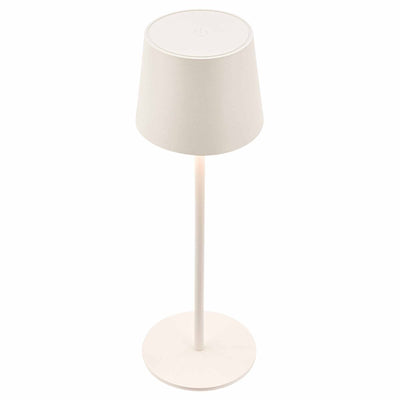 B.k.licht briloner suta – LED-Tischlampe wiederaufladbar – dimmbar – kabellos – 33 cm hoch – IP44 – für drinnen und draußen – mit Batterie – altweiß