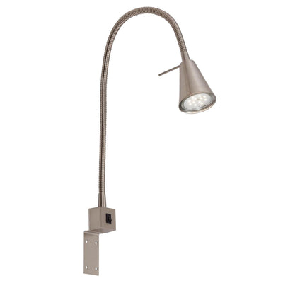 Briloner tuso - Wandleuchte - Nachttischleuchte - inkl. warmweißes Licht 3.000 K – GU10 – Nickel matt – Metall – 40,3 x 21,7 x 5,8 cm