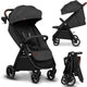 Lionelo Ingrid Buggy – Kinderwagen bis 22 kg – automatisches Klappsystem – 360° EVA-Räder – XXL-Markise mit UPF50+ – verstellbare Rückenlehne und Fußstütze – Panorama-Belüftungspanel – Getränkehalter und Korb