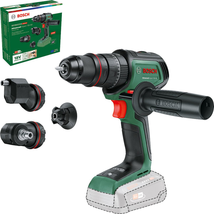 Bosch Home Garden Advanced Impact 18V-80 Akku Schlagbohrschrauber-Set 18.0 V, ohne Akku (06039e2103)
