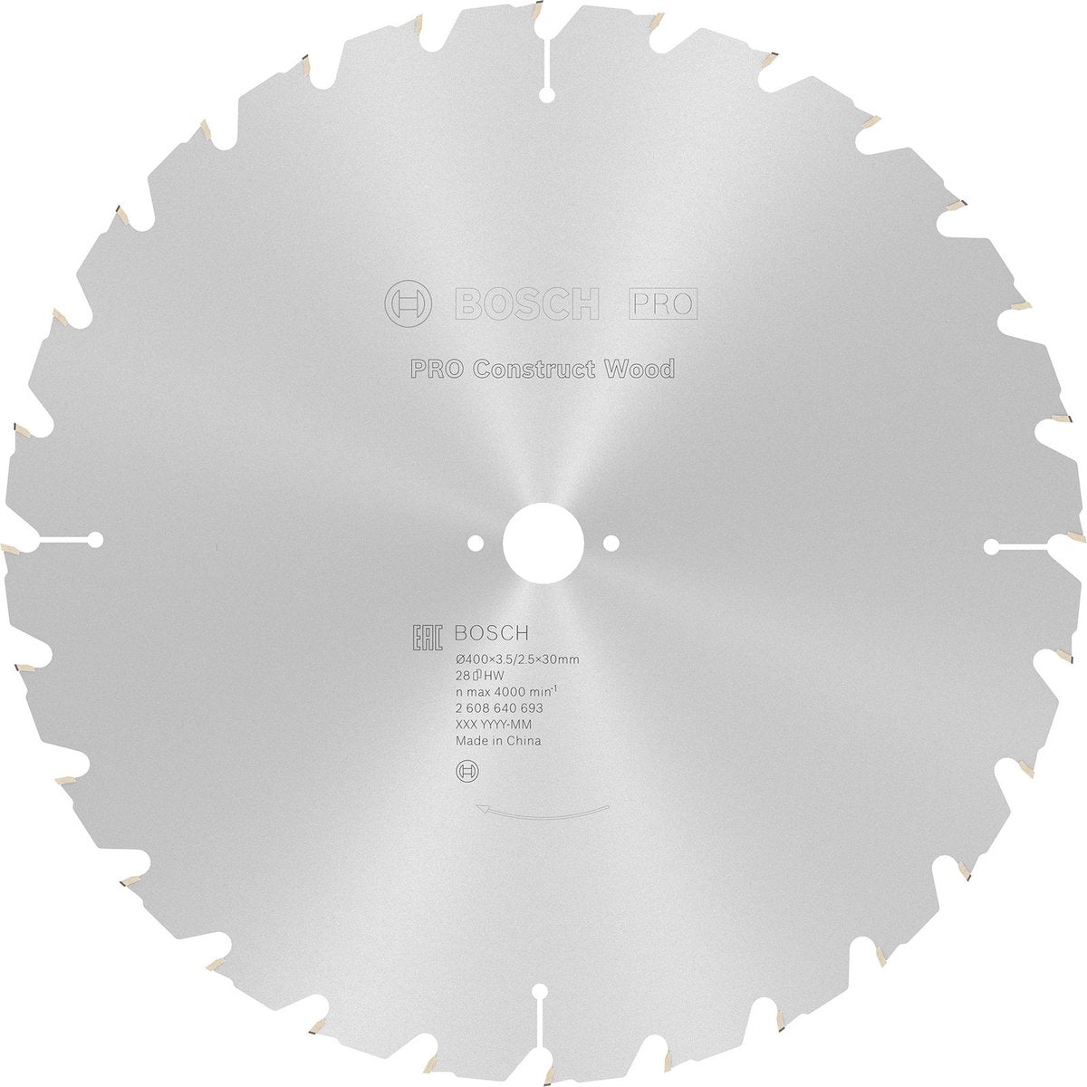 Bosch cirkzb constr. Holz t n 400x30x3,5 28t fwf