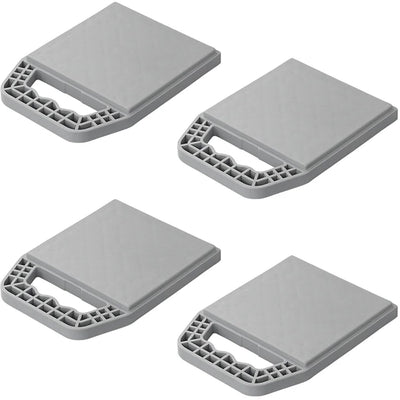 Proplus Grundplatten – stapelbar – mit Griff – Wohnwagen-Grundplatte – Set à 4 Stück – Grau